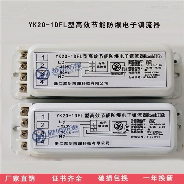 YK20-1DFL型高效节能防爆电子镇流器