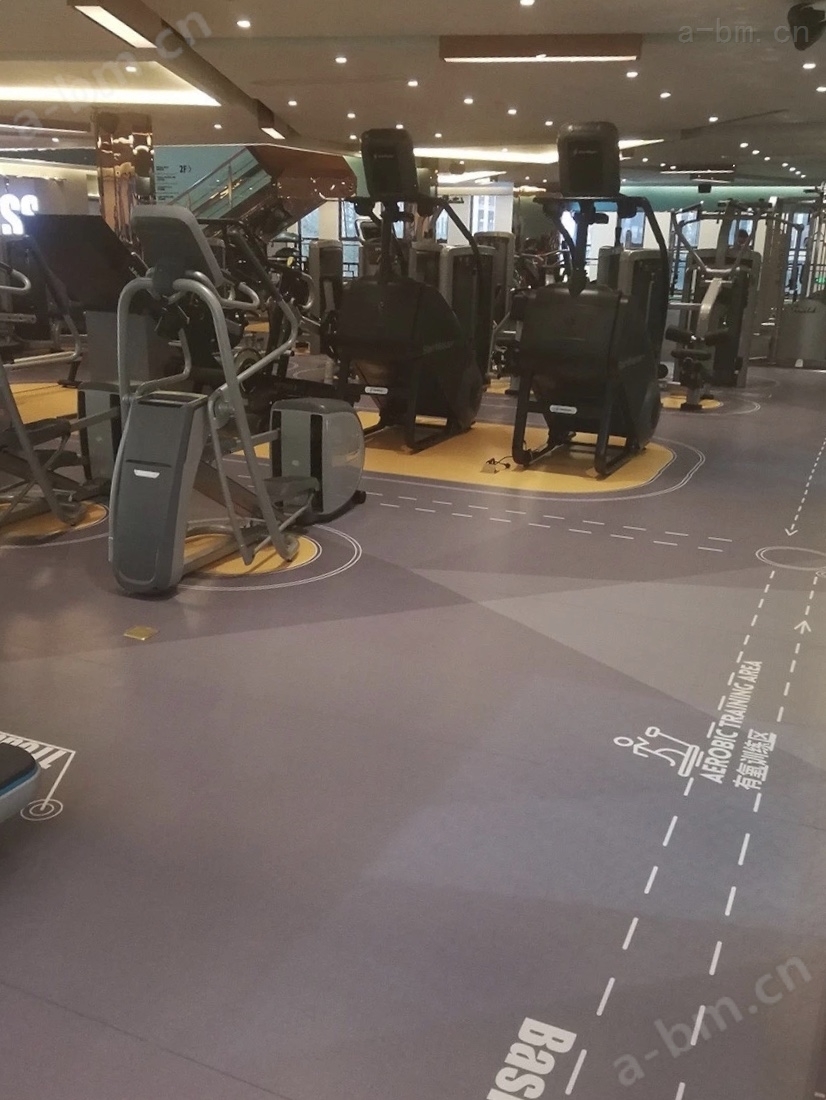 工厂360定制地板 健身房PVC塑胶地板厂