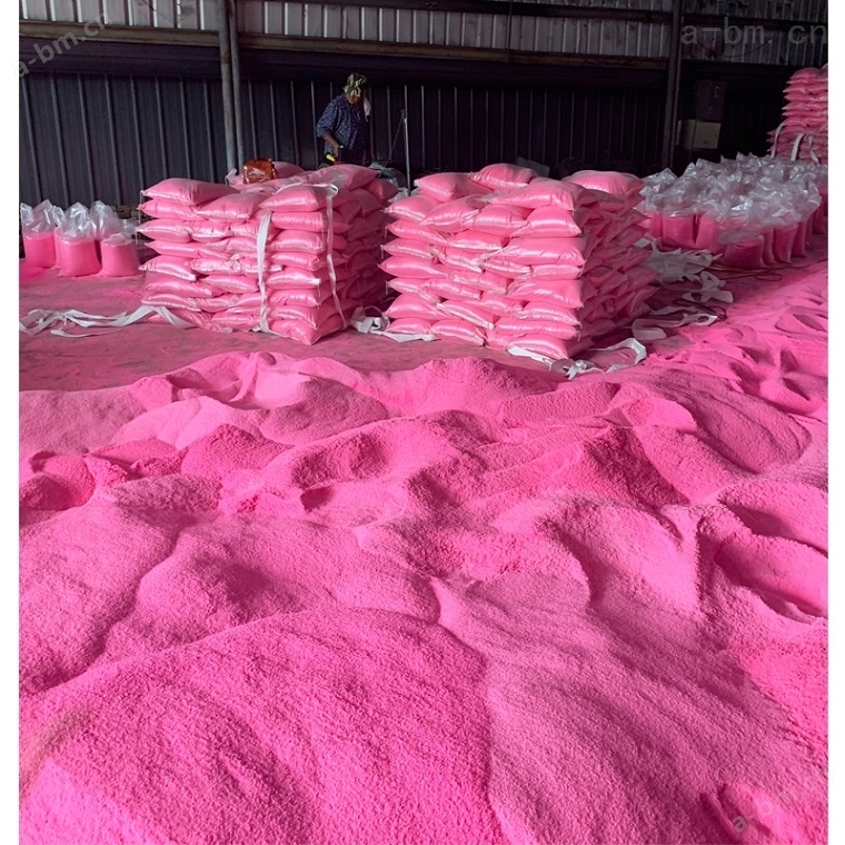 厂家供应人造沙滩用粉色染色彩砂20-40目